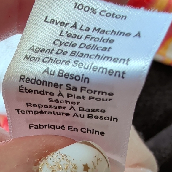 Talbots Floral V-Neck Long Sleeve Top - Red and Yellow - Picture 8 of 8